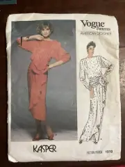 New Kasper VOGUE American Designer Dress Pattern No 1510 Size 14