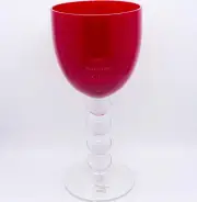 Vintage St Nicholas Square Glass Christmas Goblet Tis the Season Ball Stem