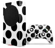 Skins XBOX Series S Console Controller Kearas Polka Dots White And Black