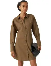 [Vero Moda] Charlotte Cotton Shirt Dress in Capers
