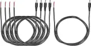 uxcell 5pcs DC Power Pigtails Cable, 3.5mm x 1.35mm Male Barrel Plug Connector to Bare Wire Open End 100cm for PC Laptop Toys Cellphone Electronic Devices