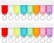 2pc Key Tag Rack Slot Style Plastic Wall Mounted Key Holder Organizer-Clear Tag