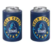 Gold Coast Titans NRL Insulated Stainless Steel Can Cooler with Twist Top Lid