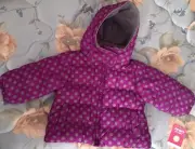 NWT Carter's 12 Month Purple/Grey Polka Dots Winter Parka