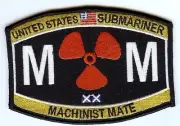 Submarine Rating Patch - (MM) Machinist Mate - Patch - Cat no. C6802