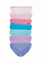[Bonds] Bonds Girls Bikini 7 Pack in White Size: 3/4 3/4 White