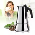 4/6 Cup Stainless Steel Espresso Maker Cup Stove Top Coffee Percolator Moka SPI