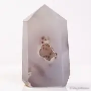 492g114mm Druzy Agate Geode Tower Point Natural Crystal Polished Quartz Healing