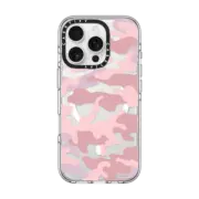 iPhone 16 Pro Clear Case MagSafe Compatible Camo Over - Pink