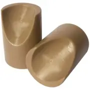 8 Beige Folding Chair V-Tip Stabilizer Caps 7/8 Inch ID - Heavy Duty Nylon En...