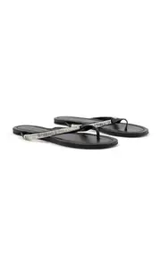 [Christopher Esber] Frida Pierced Suede Flip Flop