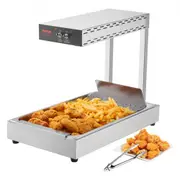 VEVOR French Fry Food Warmer, 750W Commercial Food Heating Lamp, Electric Stainless Steel Warming Light Dump Station, Countertop 104-122F Fries Food