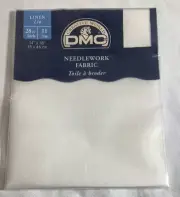 DMC Linen Needlework Fabric 14x18” White Crafting Cross Stitch NOS