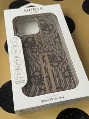 Phone Case iPhone 15 Pro Max Guess Cover Apple Brown Drop Protection Hard