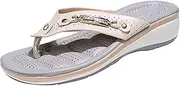 [SBGMoSJ] Sandals Women Orthopedic Wide Toe Box Shoes Women Mens Orthopedic Slides Plantar Gold Flat Sandals for Women Dressy Plantar Fasciitis Shoe Arch Support Platform Sandals Women Heel