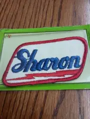 Sharon Red White Blue Vintage Name Patch (Cursive Letters) NOS