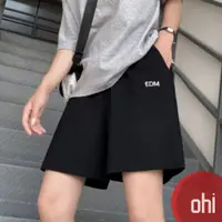 在飛比找蝦皮商城優惠-【ohi】韓版高腰標牌綁帶運動短褲 休閒褲 褲子 運動短褲 