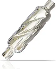 Peastrom Glasspack 2.25 Inch Muffler Exhaust Pipe, Universal Performance Resonator Dual Loud Exhaust Tip 2.25 Inch Inlet for Trucks Car