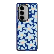 Galaxy Z Fold6 Impact Case sixties Blue bold floral