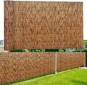 Privacy Fencing Balcony Screen Bamboo Slat Fence Natural Reed Fencing for Outdoor Privacy Screening Garden Fencing Decorative for Outdoor, Balcony,Backyard,Patio(80 * 400cm(2.6 * 13ft))