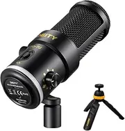 Deity VO-7U Tripod Kit USB Dynamic Podcast Microphone with RGB Lights for Game Podcast Stream YouTube (Black)
