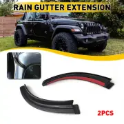 Water Rain Gutter Extension For Jeep Wrangler 2018 JL 19 2020 2021 Accessories