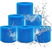 Comioke 6 Pack Type VI Sponge Cartridge, Swimming Pool Filter Foam Sponge for Pool Filter, for Spa Replacement Filter, Type VI Filter for Pool, for Lay-Z Spa Filter Pump