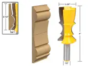 2-1/2" Cutting Height Reversible Crown Molding Router Bit - 1/2" Shank