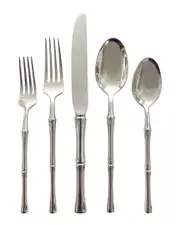 Godinger Rattan Mirrored Accented 20pc Flatware Set