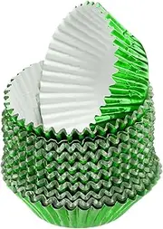 uxcell 400 Count Green Foil Muffins Cupcake Liners Standard Size Metallic Baking Cups Wrappers Greaseproof for Party Wedding Birthday