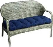 Cushion Garden Wicker Bench Cushion Lounge Chair Cushion 130cm x 50cm Outdoor Swing Bench Sofa Pad Thick Furniture Replacement Seat Cushion for Patio and Garden 1 Piece 130 x 50cm Blue