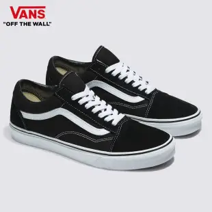 【VANS】Old Skool 男女款黑白色經典滑板鞋-US 7