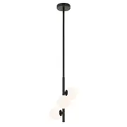 Morgan 3 Light Black Opal Vertical Pendant Light