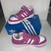 Adidas Forum Low J Basketball Shoes Youth Sz 6.5 White Pink GX9696