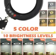 10X Magnifying Glass with Light and Stand, Real Glass Lens Magnifying Desk Lamp