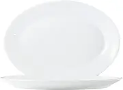 ARCOROC Hotelerie Blanc Uni Plate, Flat, Oval, White, Teller 29x21,5cm