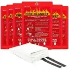 Fire Blanket - 6 Pack - 40" x 40" Emergency Fire Blanket for Home and Kitchen...