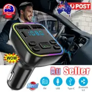 Bluetooth 5.0+ Car BT Wireless FM TransmittAL Adapter Hands-Free USB PD Charger
