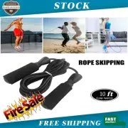 3m/10ft Adjustable Boxing Skipping Rope Gym Weighted Jump Adult Speed Ropes ZR