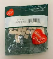 LARA'S CRAFTS 1/2" WOOD BLOCKS 42 PCS AMERICAN MADE WOOD PARTS