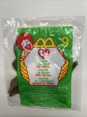 Rare '99 McDonalds Ty Teenie Beanie Baby Claude The Crab #9 - New in Package