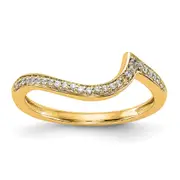 14k Yellow Gold Real Diamond Wedding Band