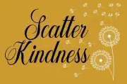 STENCIL ITEM 8909 AK 12"x18"-SCATTER KINDNESS -REUSABLE STENCILS