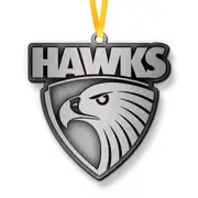 Hawthorn Hawks AFL Metal Ornament Christmas Tree Decoration