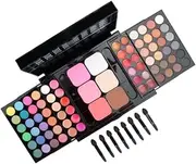 Eyeshadow Palette Makeup Cosmetic Palette Set Gloss Blush Blusher Makeup Set 78 Bright Colors for Party Wedding