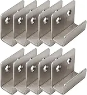 Tiazza 10Pcs Brushed Stainless Steel Picture Frame Fixing Brackets Hooks Ceramic Tile Display Hanging Code U-Shaped Hangers (Inner Width 0.79"/20mm)
