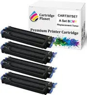 a Set BCMY Compatible Toner Cartridge for Canon CART307BK CART307C CART307M CART307Y CART-307 (2,500/2,000(BK/CMY) Pages) for Canon Laser Shot LBP5000 Laser Shot LBP5100