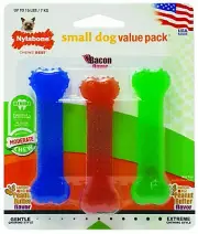 Nylabone FlexiChew Small Dog Dental Kit Peanut Butter Bacon Flavor Dog Chew Toy