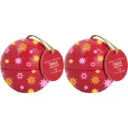2x Arome Ambiance Christmas Cheer Bauble Scented Candle Home Decor Vanilla Spice
