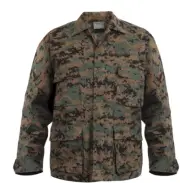 Mens Woodland Digital Camouflage Military BDU Shirt Uniform Army Coat Fatigues